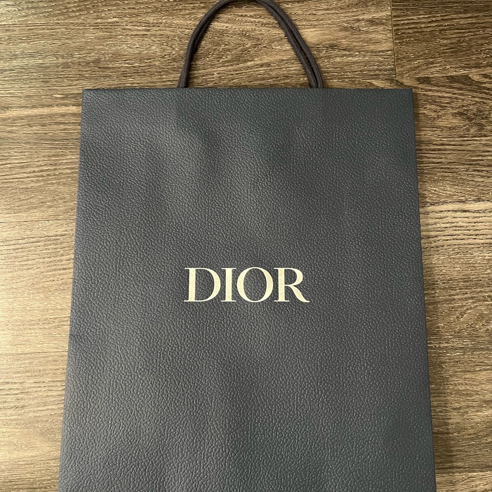 New AUTHENTIC Dior pebble grain thick large shopping bag tote